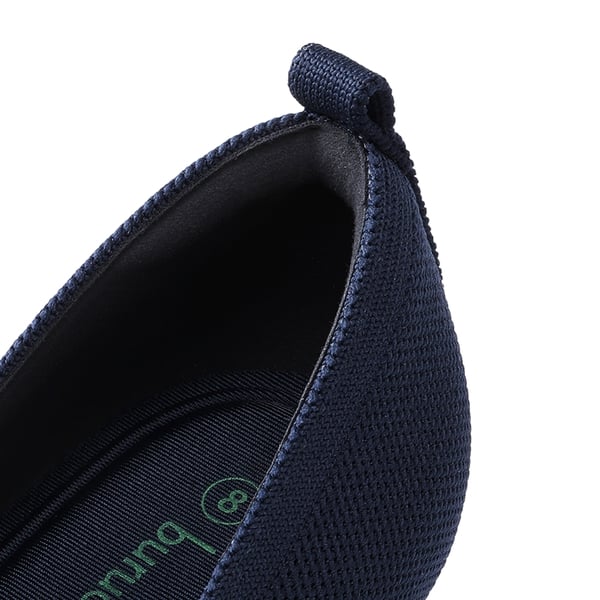 Low Kitten Heel Knit Pumps - NAVY - 5